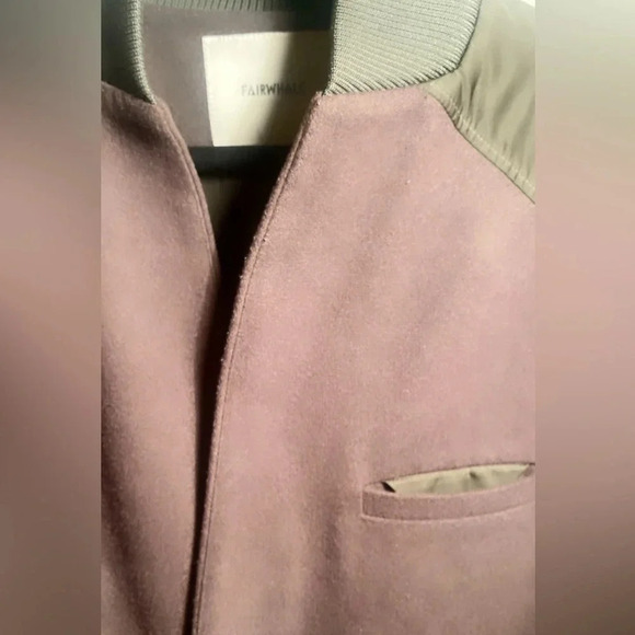 Vintage Mark FAIRWHALE nylon polyester green 2 snap pockets overcoat jacket XXL - Picture 2 of 6